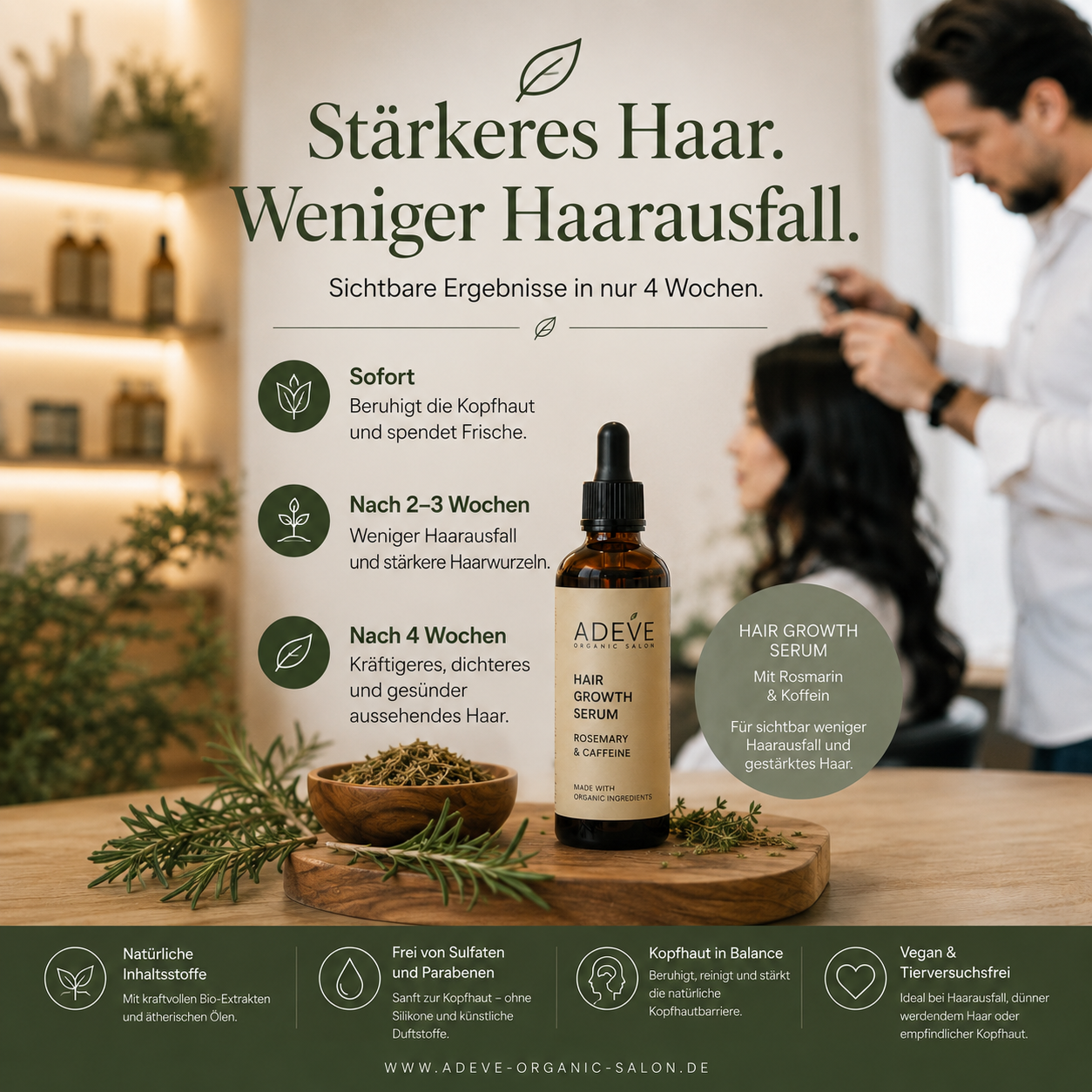 ADEVE Hair Growth Serum für stärkere Haare und weniger Haarausfall